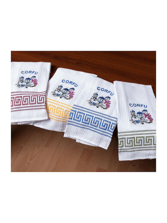 Silk Fashion Church Corfu Tea Towel in White Color 45x65cm 12pcs