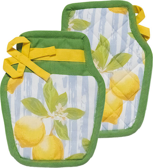 Kentia Loft Handy Pot Holder Fabric Green 2pcs