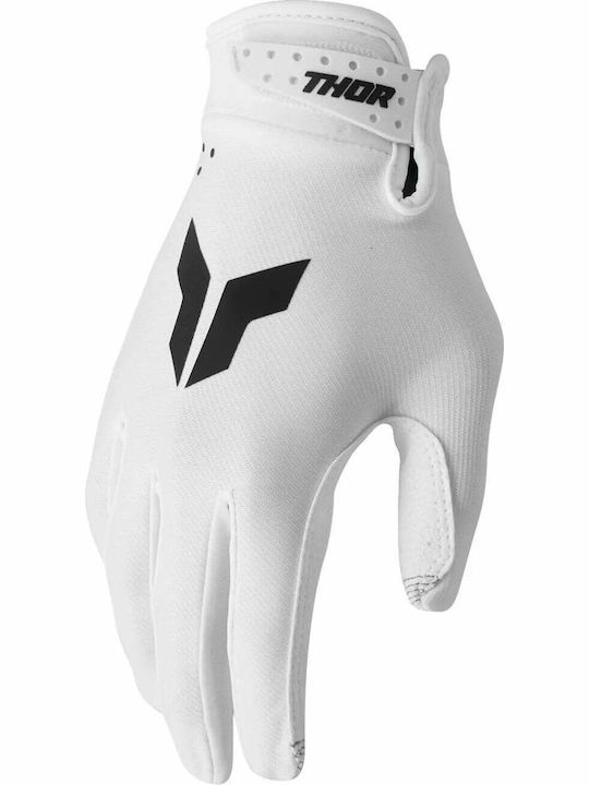 Thor Launchmode Herren Motocross-Handschuhe Weiß
