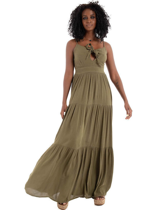 Only Sommer Maxi Damenkleid Olive