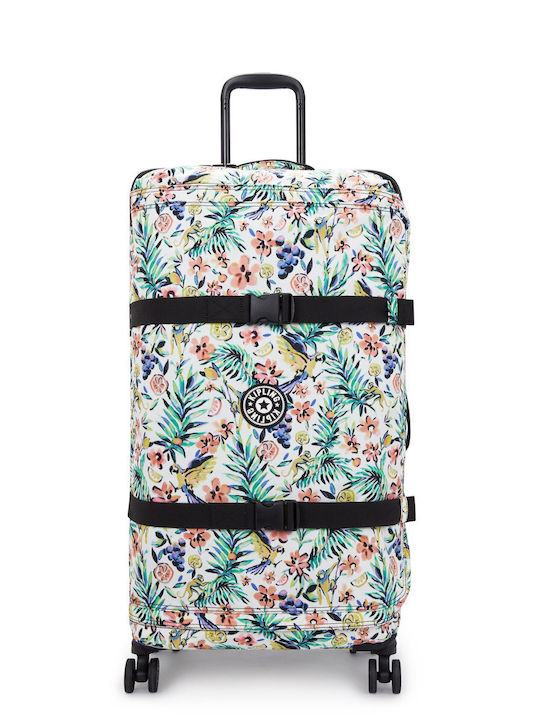 Kipling Spontaneous L Large Suitcase Cocktail Floral With 4 Wheels Height 78cm