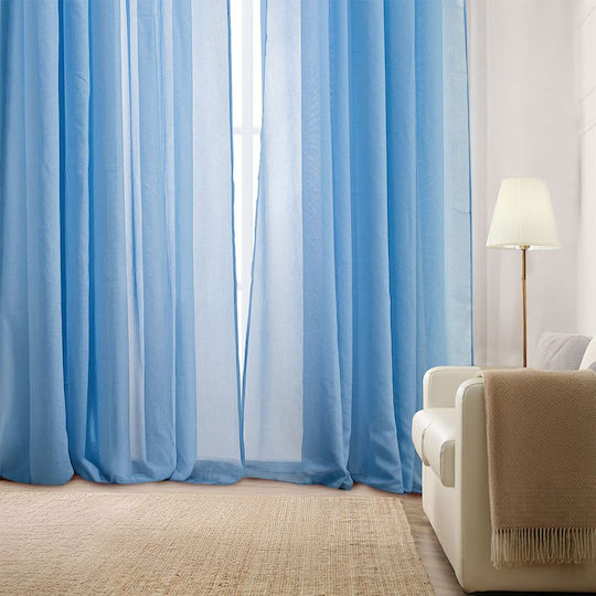 Whitegg Vorhang mit Bleistiftfalten K0181 Blau 270x280cm