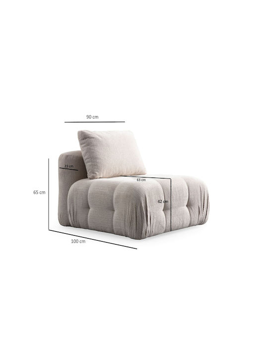 Amaris Sessel Beige 90x100x65cm