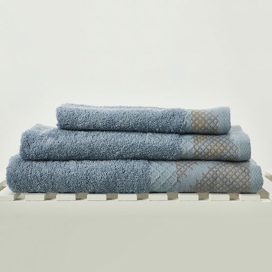 Whitegg Bath Towel Set 3pcs Light Blue Weight 500gr/m²
