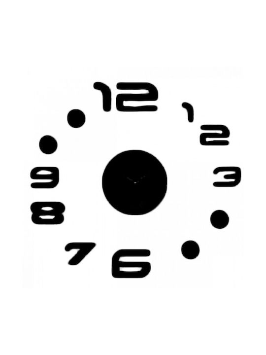 Galifas Wall Clock Sticker Plastic Black