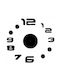 Galifas Wall Clock Sticker Plastic Black
