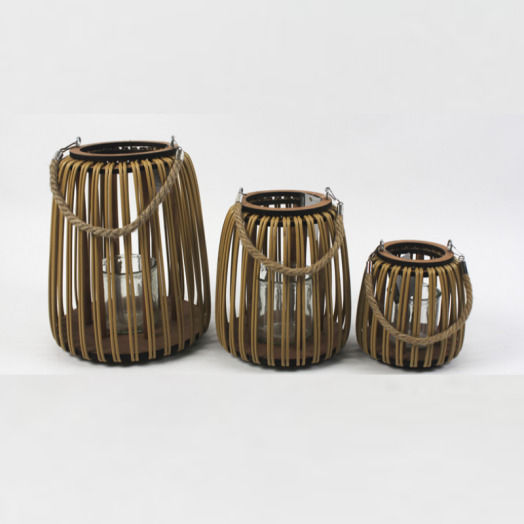 keleman Rattan Lantern Brown 25x25x31cm