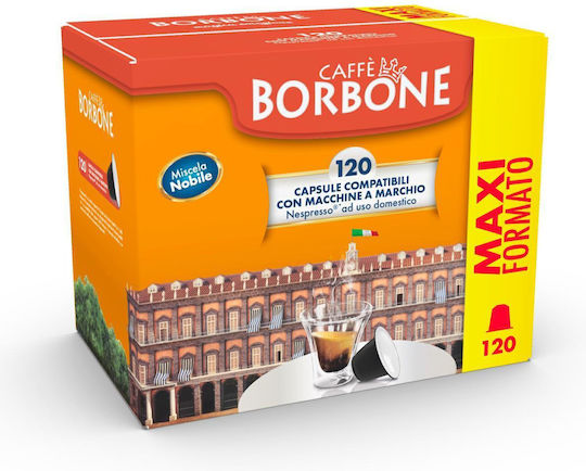 Caffe Borbone Капсули Еспресо Nobile Съвместими с машина Nespresso 120капси