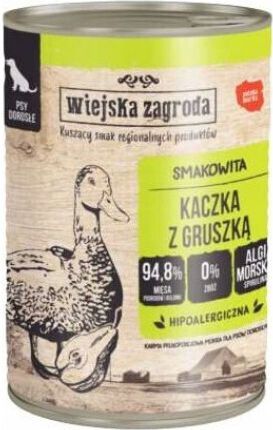 Wiejska Zagroda Wet Food Dogs in Cans with Duck, Turkey and Lamb Grain-Free 800gr