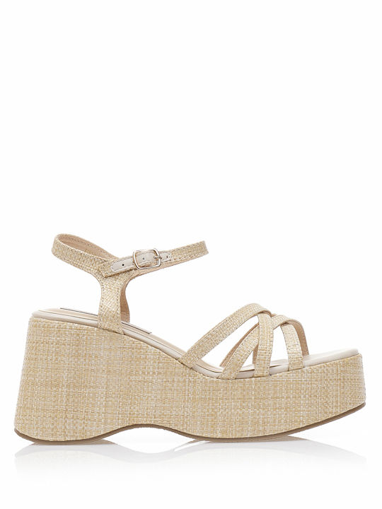 Tsoukalas Damenplattformen Beige