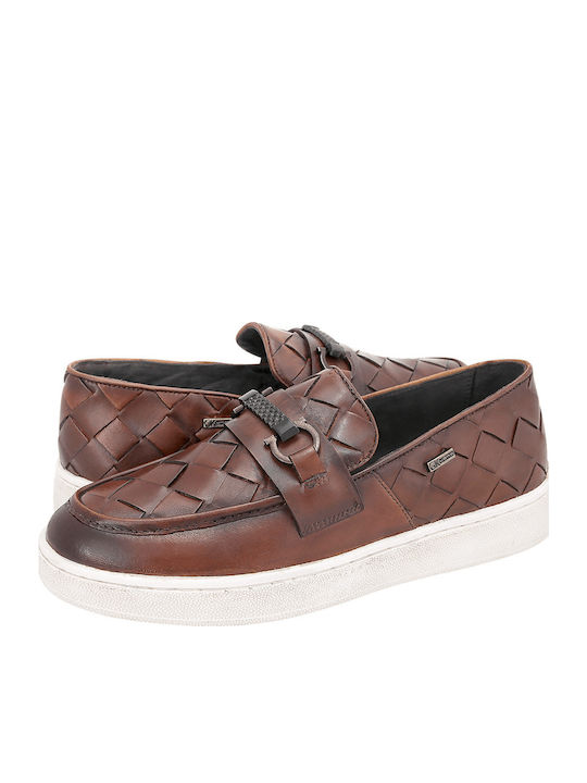 Leder Herren Mokassins in Tabac Braun Farbe