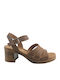 Ragazza Lederriemen Sandalen Tan