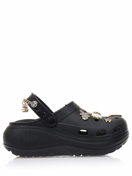 Tsoukalas Damen Clogs Schwarz