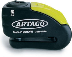 Artago Motorrad-Bremsscheibenschloss mit Alarm & Kette 10mm