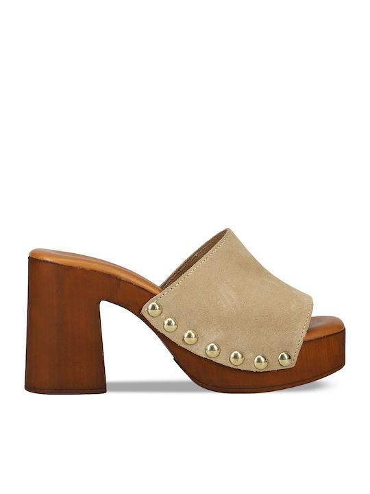 Migato Leder Mules Beige 100030220-010