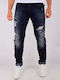 Men's Jeans Pants with Slim Fit Dk Blue