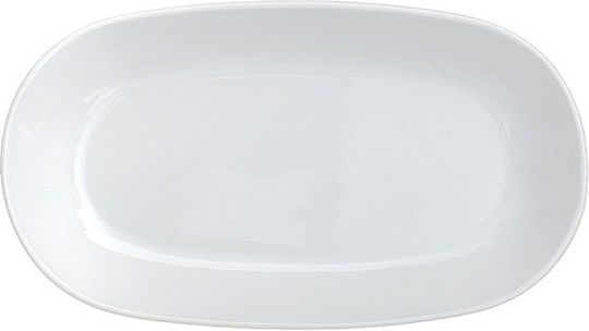 Fine Servierplatte Oval aus Porzellan Weiß 24x14cm 1Stück Fine Servierplatte Oval aus Porzellan Weiß 24x14cm 1Stück