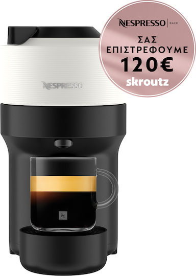 Nespresso Vertuo Pop Pod Coffee Machine Vertuo Coconut White + €120 Discount for Purchase on Capsules