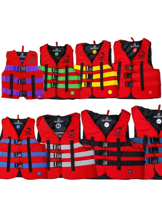 Spinera Professional Rental 600d Polyester Adult Life Jacket Red Yellow Water Sports