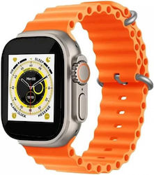 LG81 Ultra 49mm Smartwatch mit Pulsmesser (Orange)