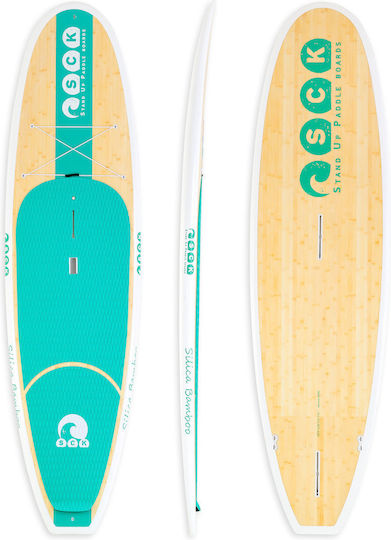 SCK Bamboo Silica 10'6'' Bamboo SUP Board with Length 3.2m Green