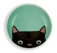 Glee Ceramic Bowl Food & Water for Cat in Green Color