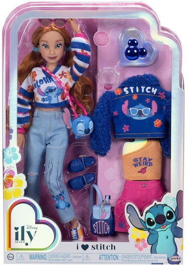 Jakks Pacific Stitch Ily 4ever Doll Disney Princess 28cm (Various Designs) 1pc