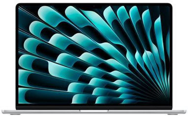 Apple MacBook Air 15.3" IPS Panel Retina Display (M4-10-ядрен/16GB/512GB SSD/10-Core GPU) с Apple зарядно устройство 35W Двоен Порт Сребрист Английски (САЩ) клавиатура