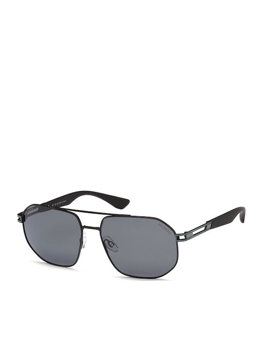 Solano Herren Sonnenbrille mit Schwarz Gestell und Schwarz Linse SS10521B