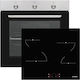 Pyramis PO78021008PIX + PHC62410FMB Over Counter Oven 78lt with Ceramic Hobs W59.5cm.