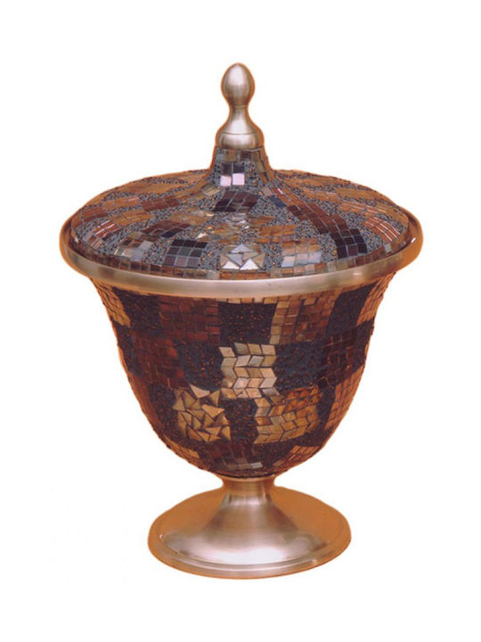Galifas Φοντανιέρα Glas mit Deckel 30x20cm Braun