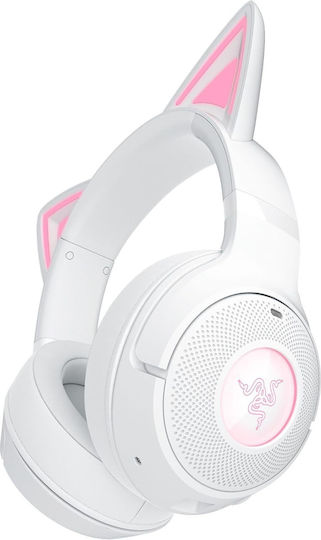 Razer Kraken Kitty V2 BT Ασύρματο Over Ear Gaming Headset με σύνδεση Bluetooth Λευκό
