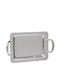 ForHome Stainless Steel Rectangular Serving Tray in Silver Color 45x30cm GB-1686-B 1pcs