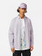 Long-sleeved Shirt Striped Bright Lavender