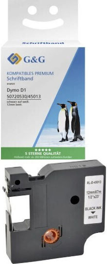 G&G Label Maker Tape 1m x 12mm Compatible With Dymo D1