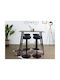 Stool Bar with Adjustable Height Black 36x36x63.5cm