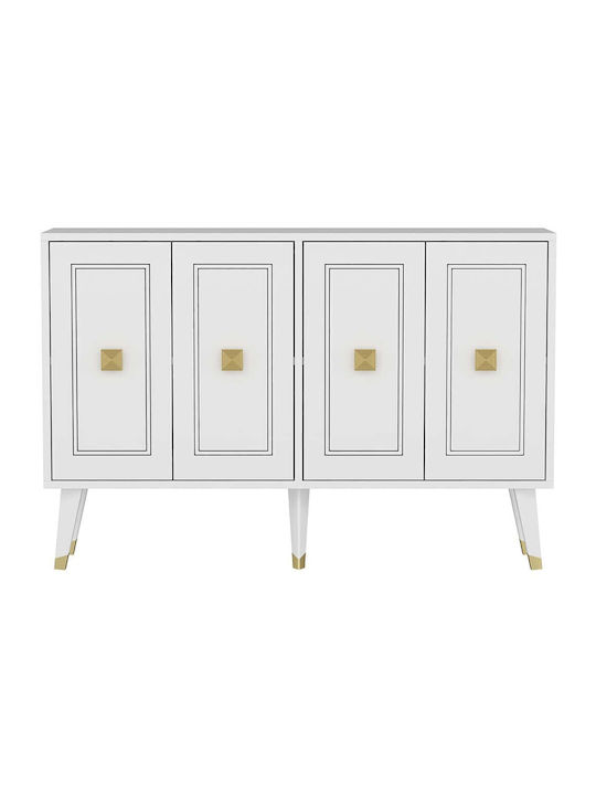 Sideboard Hartin Wooden White 120x30x80cm