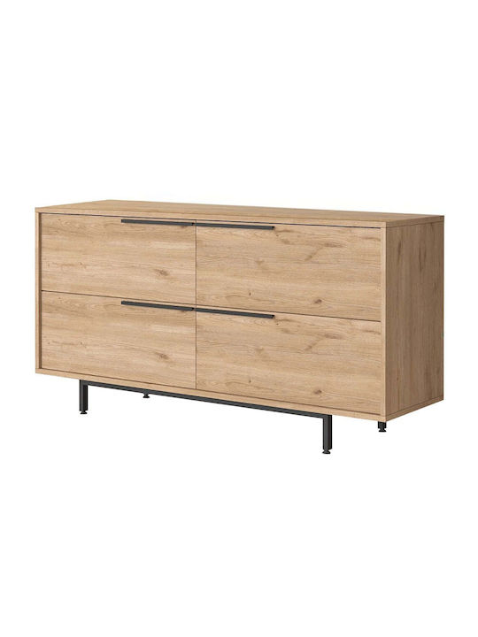 Μπουφές από Ξύλο & Μέταλλο Walnut 160x44.5x74.3cm