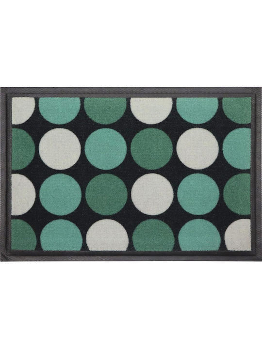 Atmosphera Entrance Mat Round Turquoise with Diameter 40cm