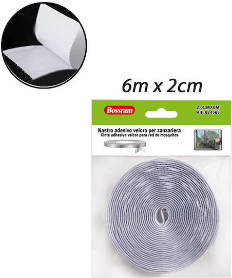 Bossram Αυτοκόλλητη Ταινία Χριτς Χρατς Λευκή 6mx20mm
