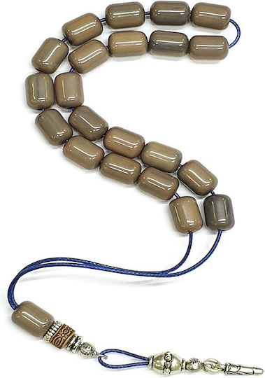 Roloi Komboloi Mastic Worry Beads Gray 31cm