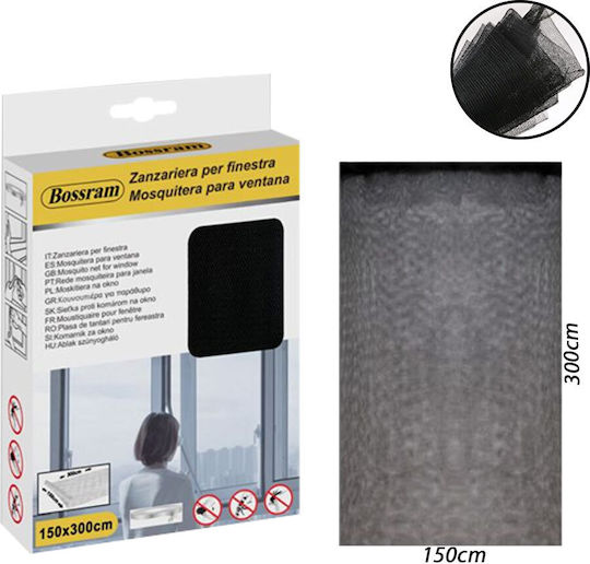 Bossram Moskitonetz Fenster mit Klebeband Dauerhaft 150x300cm