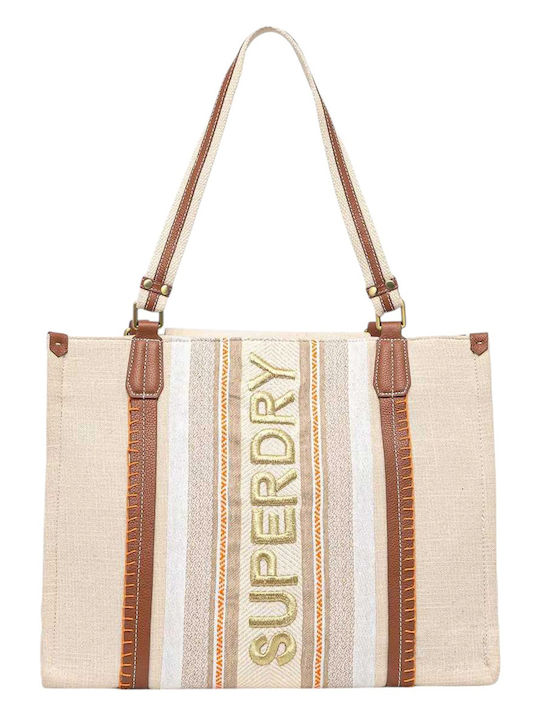 Leather Women's Bag Tote Handbag Beige
