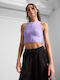 Women's Crop Top Cotton Purple