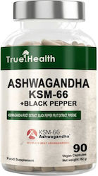 True Health KSM-66 Ашваганда 200мг 90 Растителни Капсули