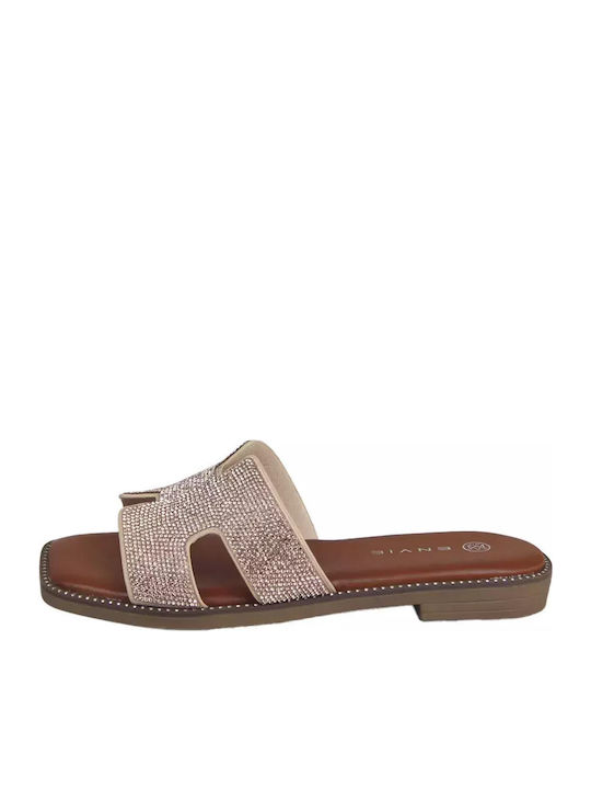 Envie Shoes Γυναικεία Σανδάλια Ροζ Χρυσό