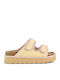 Women's Flat Sandals in Beige Color