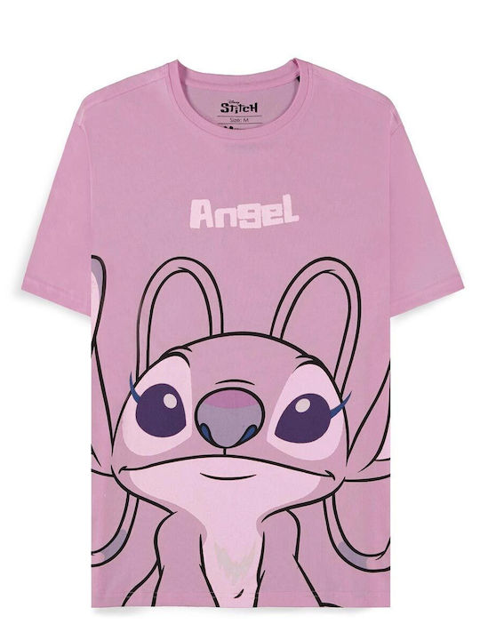 Difuzed Lilo & Stitch T-shirt Pink Cotton