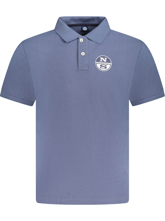 North Sails Kurzarm Herrenbluse Blau