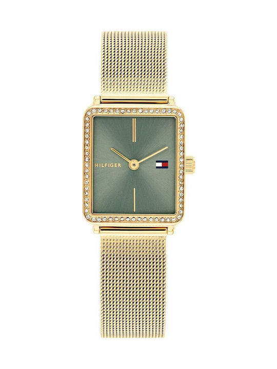 Tommy Hilfiger Tea Women's Watch Chronograph with Gold Metal Bracelet